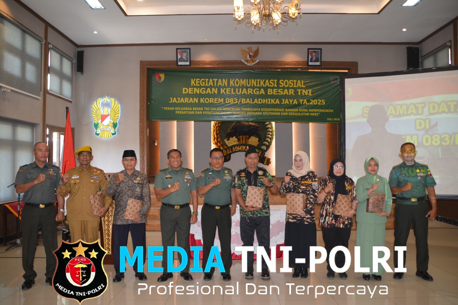 Korem 083/Baladika Jaya Gelar Komunikasi Sosial Bersama Keluarga Besar Korem