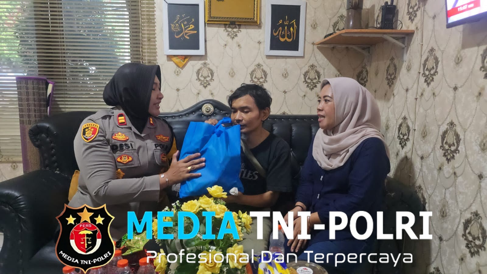 Korban Ojol yang Viral di Medsos, Kapolsek Dramaga Peduli Kemanusiaan Kunjungi Rumah Korban 