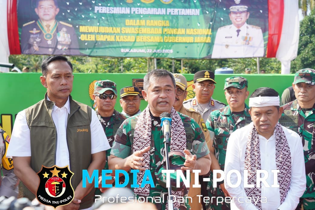 Hadirkan Air, TNI AD Hidupkan 424 Hektar Sawah Warga Sukabumi