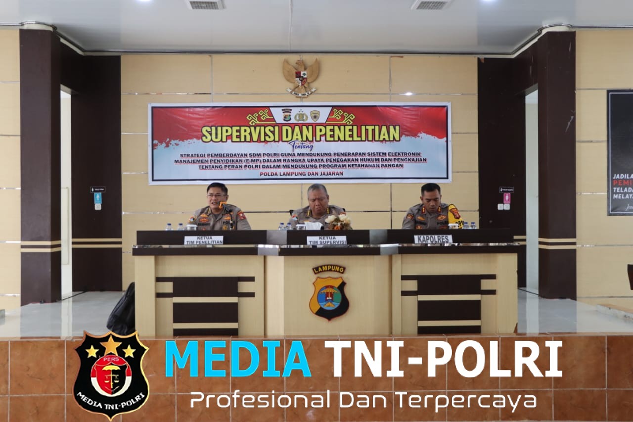 Diikuti 3 Polres, Tim Puslitbang Polri Lakukan Penelitian Sistem e-MP dan Ketahanan Pangan di Polres Tanggamus