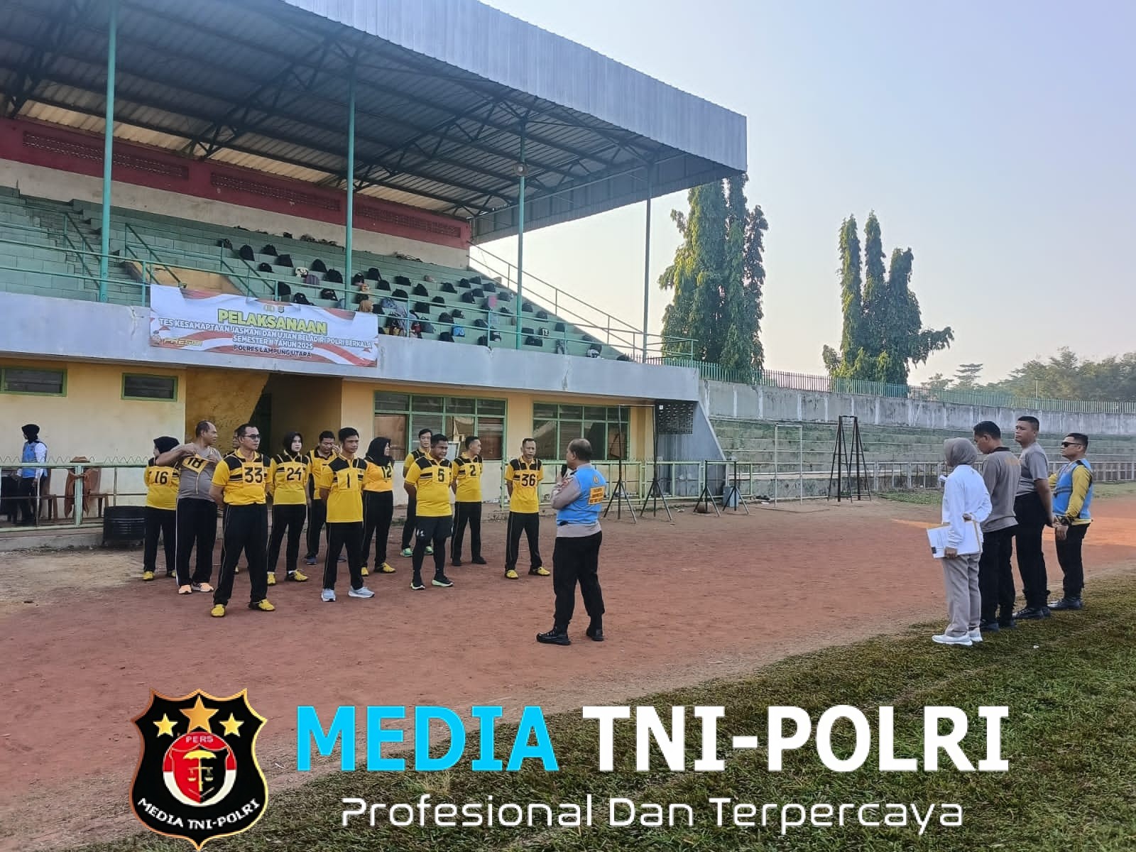 Polres Lampung Utara Gelar Tes Kesamaptaan Jasmani dan Ujian Beladiri Polri Berkala Semester ll Tahun 2025