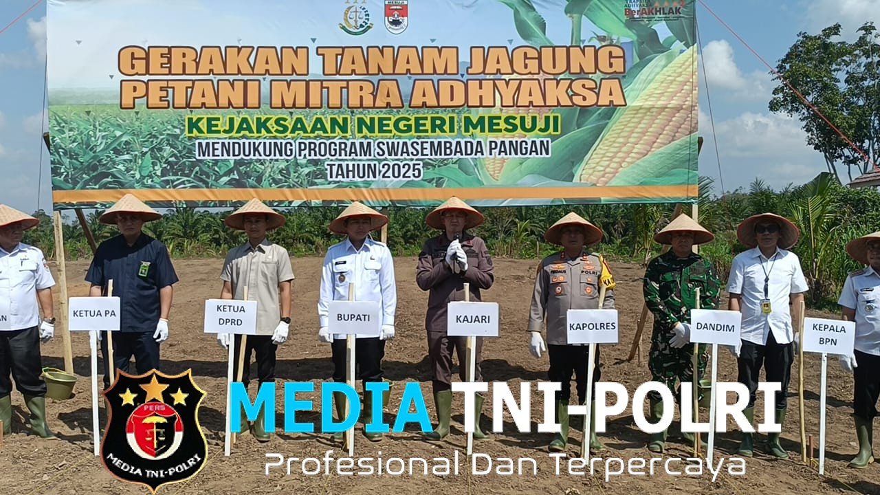 Dukung Program Swasembada Pangan 2025,Kapolres Mesuji Hadiri Acara Gerakan Tanam Jagung Kejari Mesuji