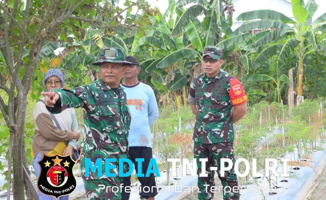 Dansatgas TMMD Reguler Ke-125 Kodim 0735/Surakarta Tinjau Kesiapan Lahan Ketahanan Pangan di Lokasi TMMD