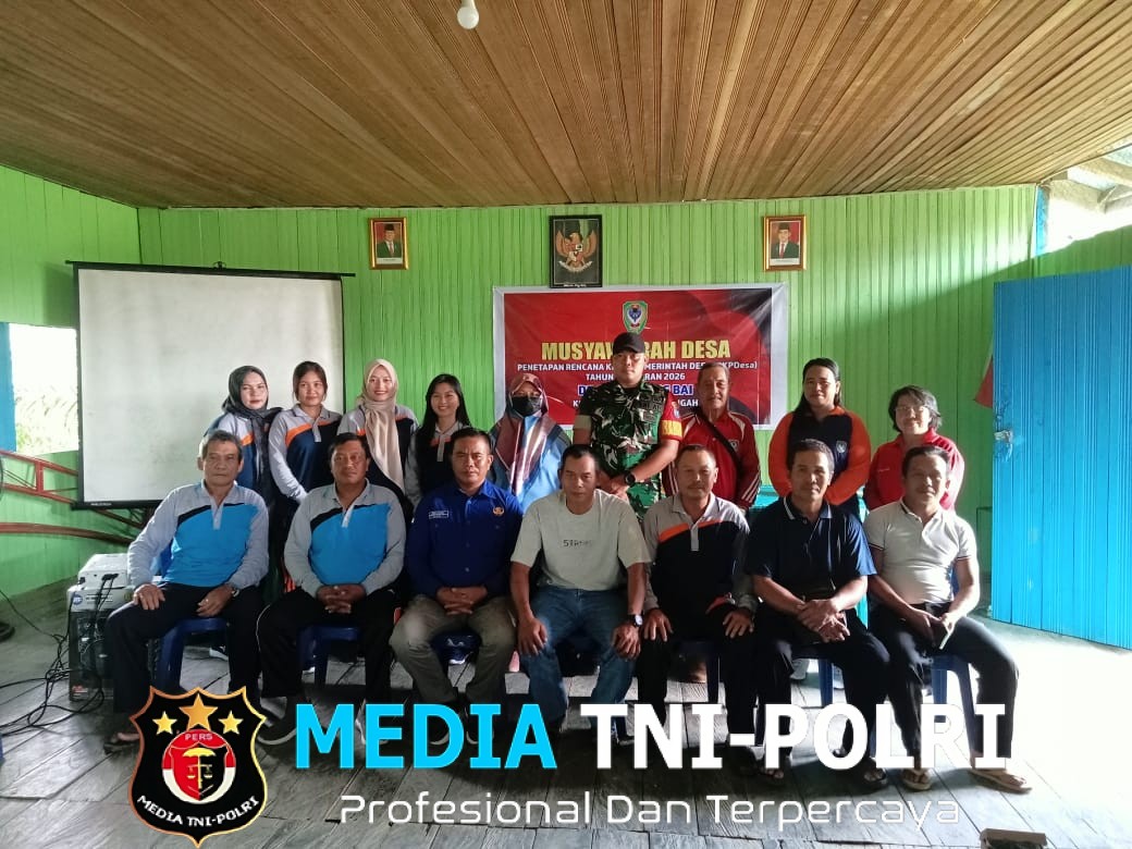 Babinsa Koramil 1015-12/Seruyan Tengh Hadiri Musyawarah Desa Penyusunan RKP-Des Tahun 2026 Dan Program Ketahanan Pangan