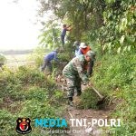 Babinsa Desa Salam Dan Poktan Rukun Makmur Gelar Kerja Bakti Bersihkan Akses Jalan Persawahan Di Dusun Centong