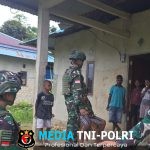 Satgas Pamtas Yonif 763/SBA Pos Kumurkek Gelar Anjangsana dan Pemeriksaan Kesehatan Gratis untuk Warga