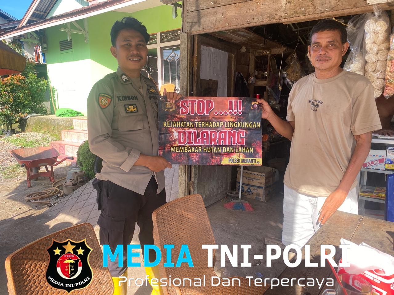 Cegah Karhutla, Kanit Binmas dan bhabinkamtibmas Sosialisasikan Stop Membakar Hutan dan Lahan