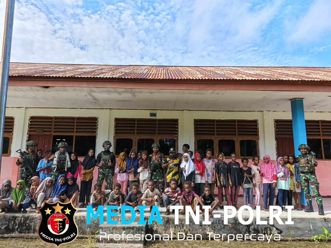 Satgas Pamtas RI-PNG Yonif 763/SBA Siap Sambut Hut RI Ke-80 Bersama Masyarakat