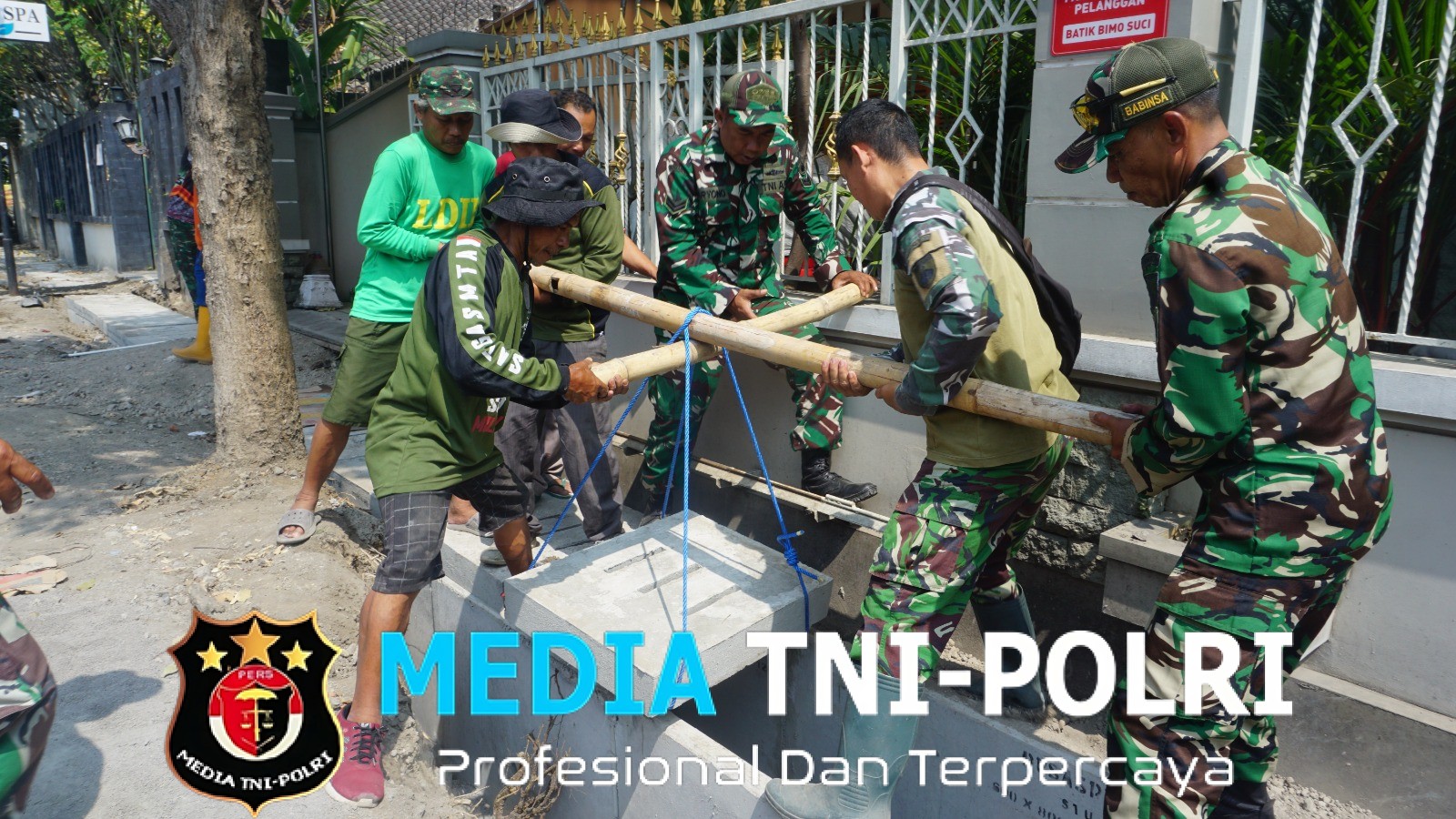 Berat Sama Dipikul, Ringan Sama Dijinjing, Begitu Semboyan Satgas TMMD Reguler Ke-125 Kodim 0735/Surakarta