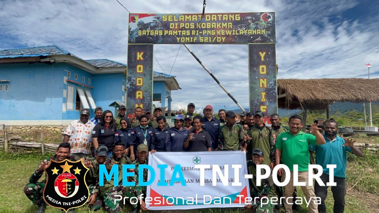 Satgas Yonif 521/DY Mendukung Upaya Deteksi Dini Malaria Melalui Pemeriksaan Darah Oleh Puskesmas Kobakma