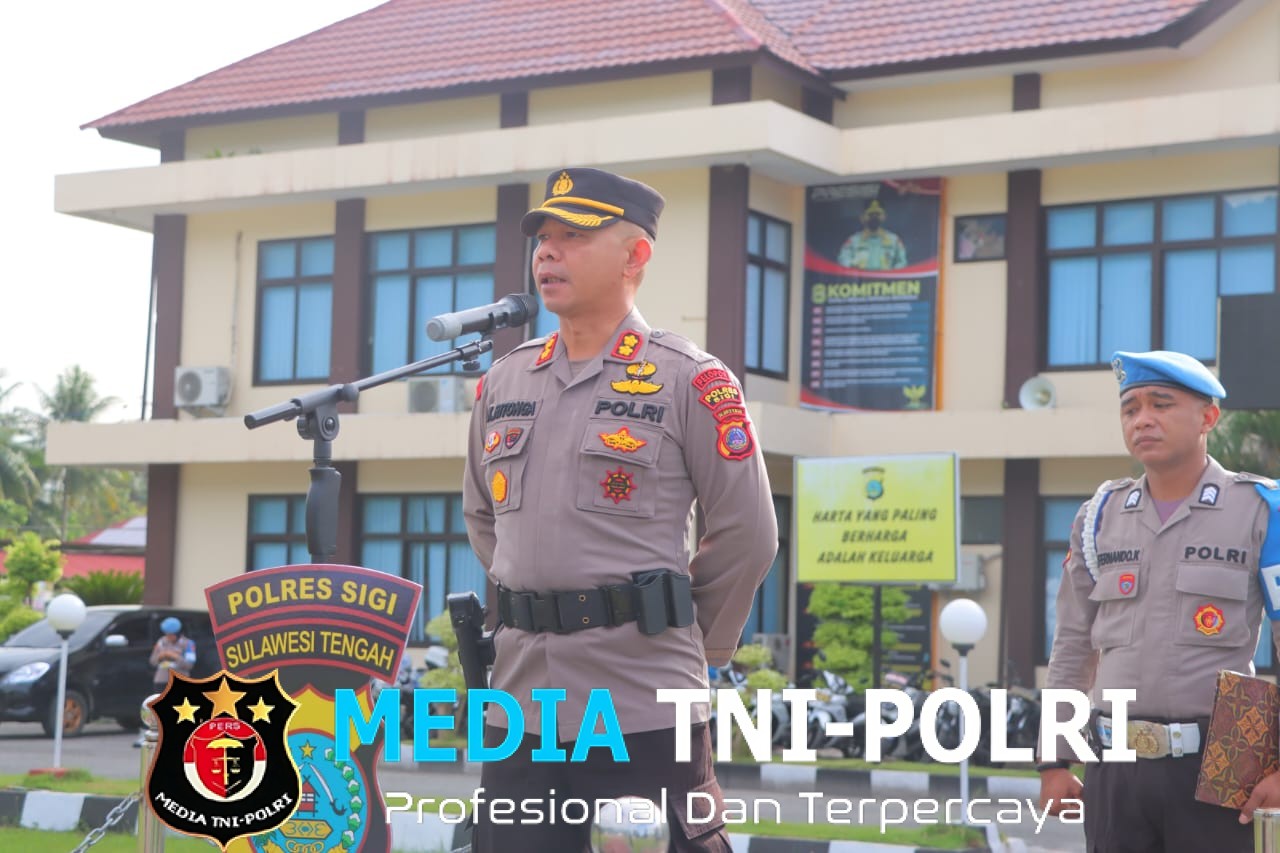 Pastikan Kesiapan Dalam Pelaksanaan Tugas, Kapolres Sigi Pimpin Pemeriksaan Senpi dan Randis