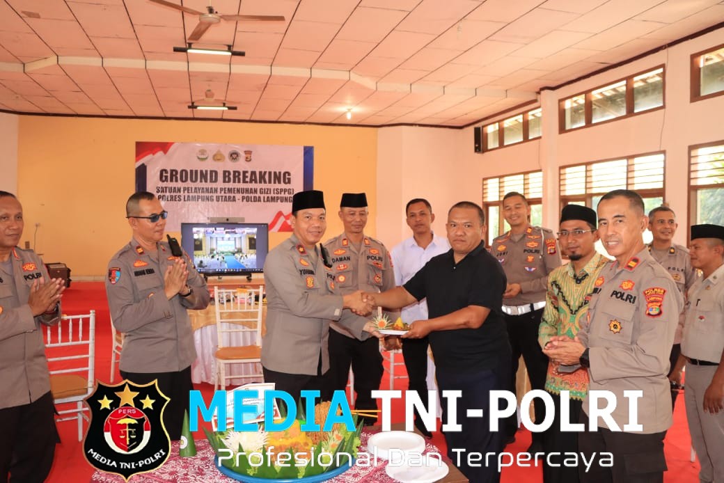 Dukung Program Makan Bergizi Gratis, Polres Lampung Utara Ground Breaking Satuan Pelayanan Pemenuhan Gizi