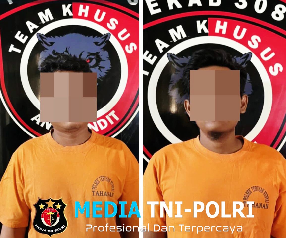 Dua Pencuri Kabel Tembaga di PT BST Digelandang ke Polsek Terusan Nunyai, Satu Pelaku Masih Buron