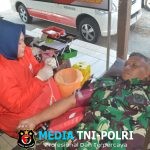 Peduli Kemanusiaan, Satgas TMMD Boyolali Gelar Donor Darah Bersama PMI