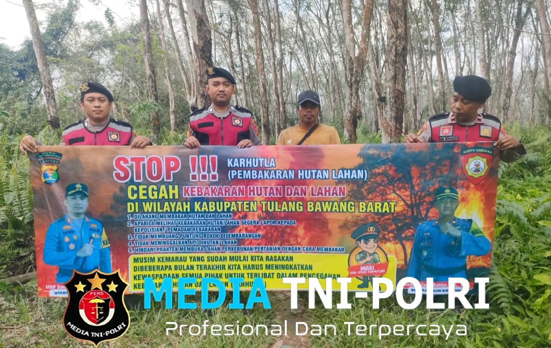 Sat Samapta Polres Tulang Bawang Barat Gelar Patroli dan Sosialisasi di Daerah Rawan Karhutla