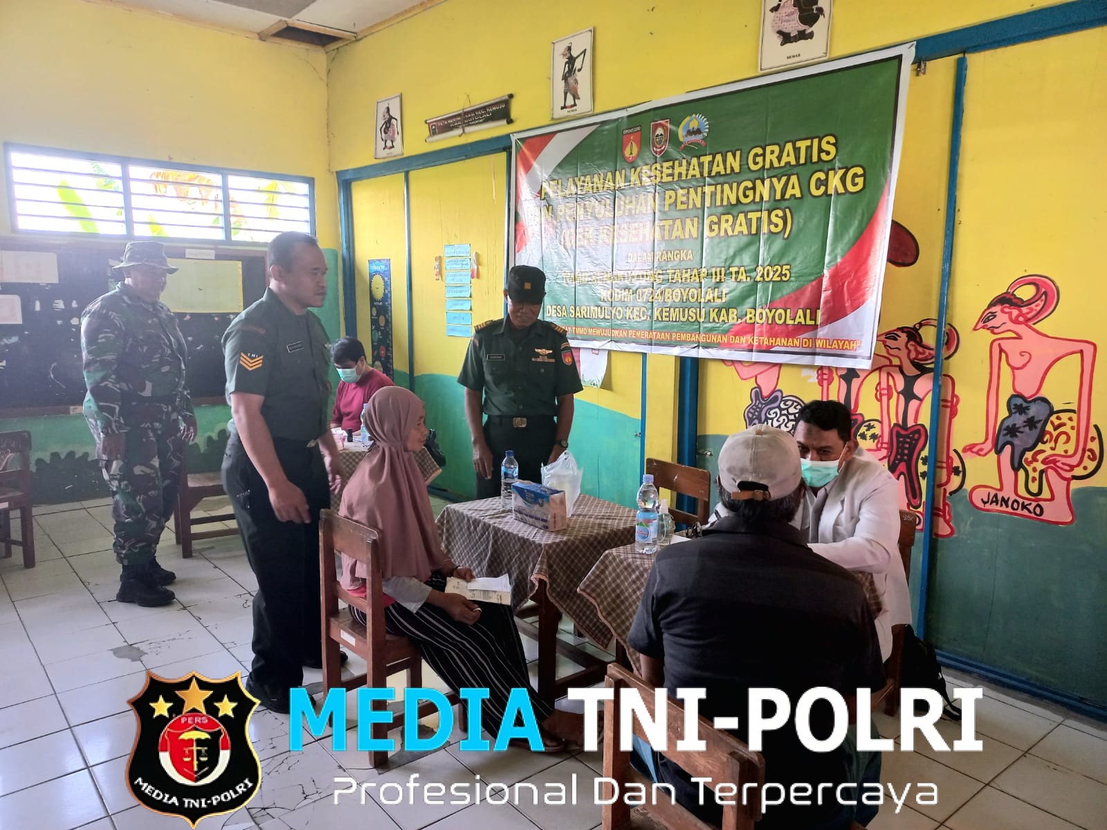 TMMD Boyolali Gelar Pengobatan Gratis untuk Lansia dan Warga Sarimulyo