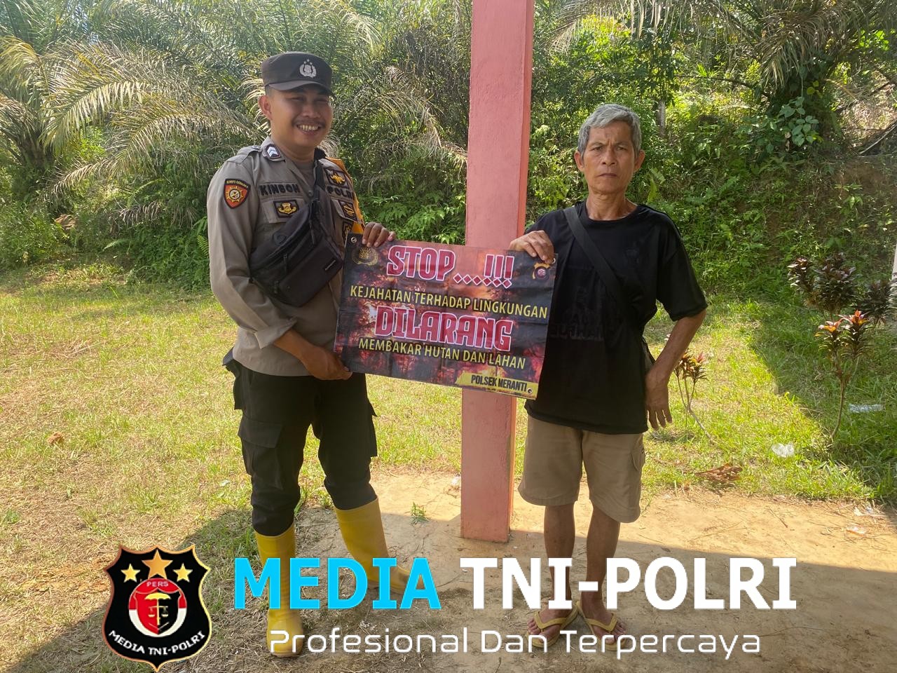 Cegah Kebakaran Hutan Dan Lahan Polsek Meranti Gencarkan Sosialisasi Karhutla