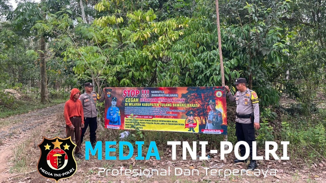 Polsek Tulang Bawang Tengah Sosialisasi Pencegahan Karhutla, wujud peduli lingkungan