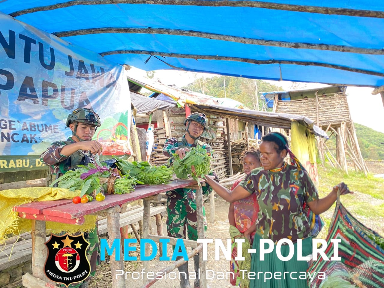 Borong Hasil Tani, Cara Satgas TNI Dukung Ekonomi Mama Papua di Kembru