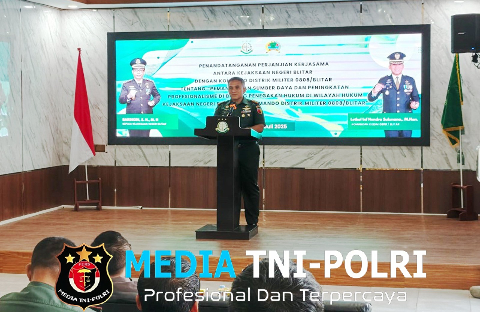 TNI dan Kejaksaan Sepakat Perkuat Penegakan Hukum Di Blitar