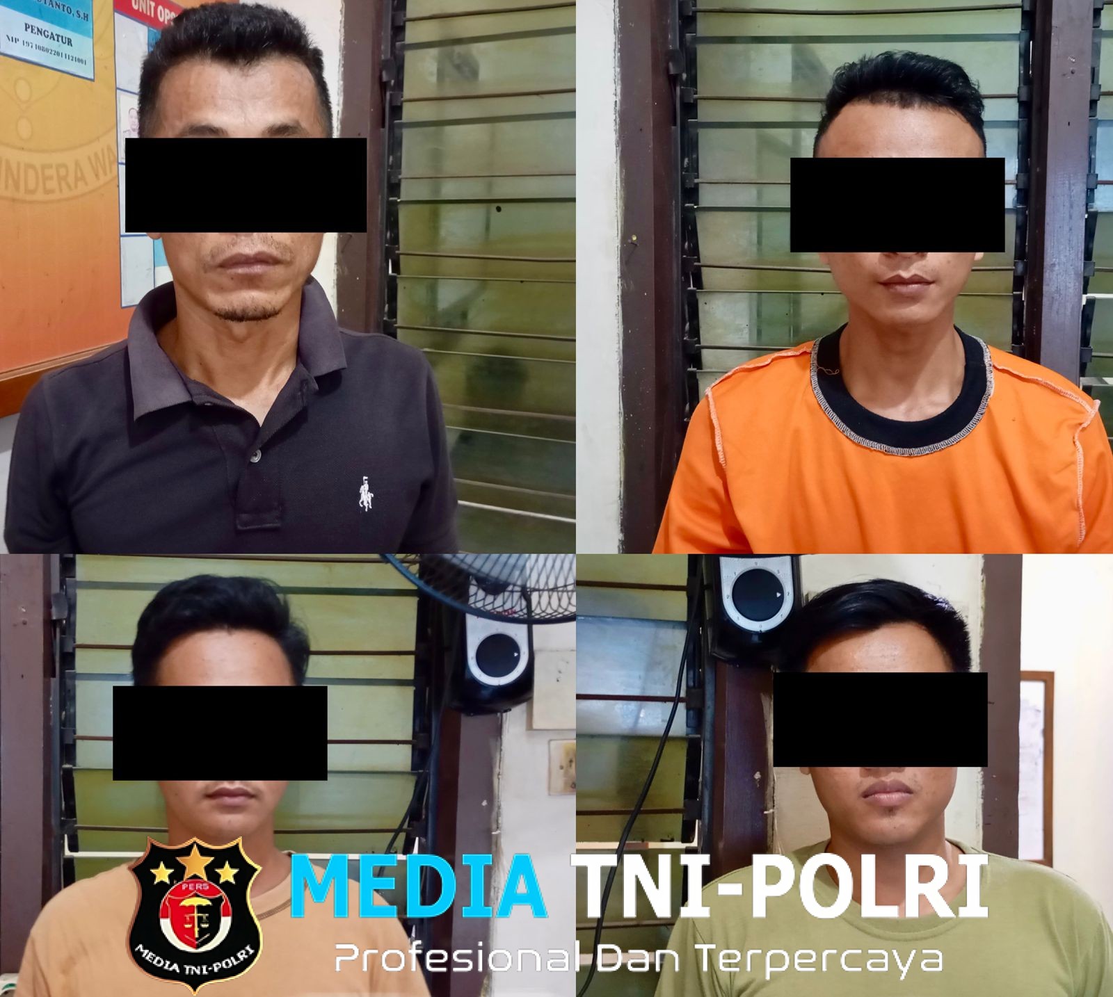 Polsek Seputih Surabaya Grebek Pesta Sabu, 4 Pria Diamankan