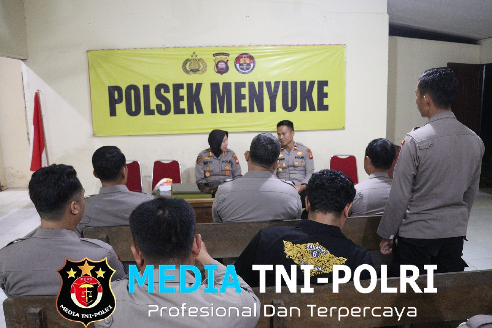Kapolsek Menyuke Dampingi Dir Narkoba Polda Kalbar dan Kapolres Landak Kunjungan Kerja ke Polsek