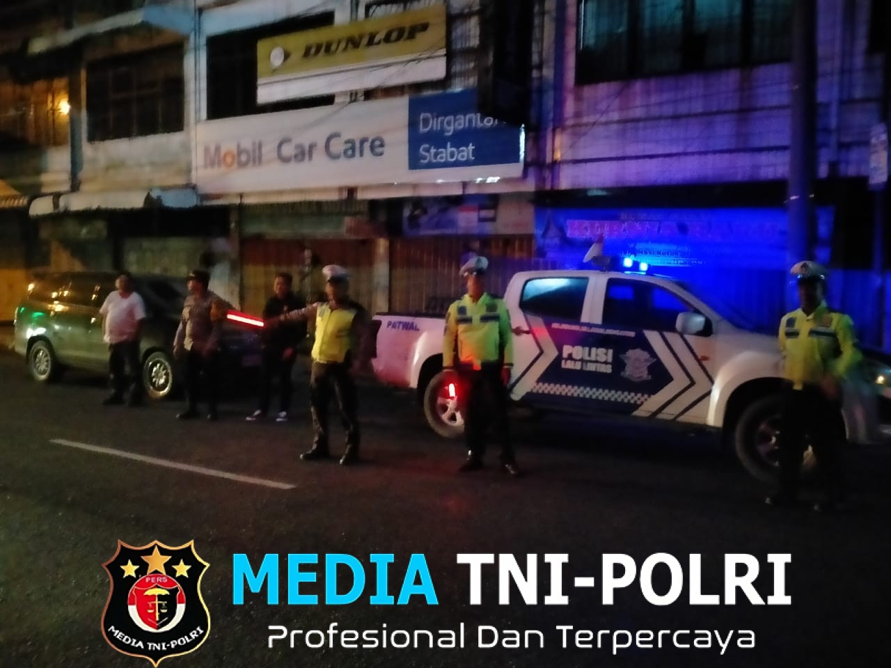 Patroli Blue Light Satlantas Polres Langkat Antisipasi Premanisme di Jalan Raya