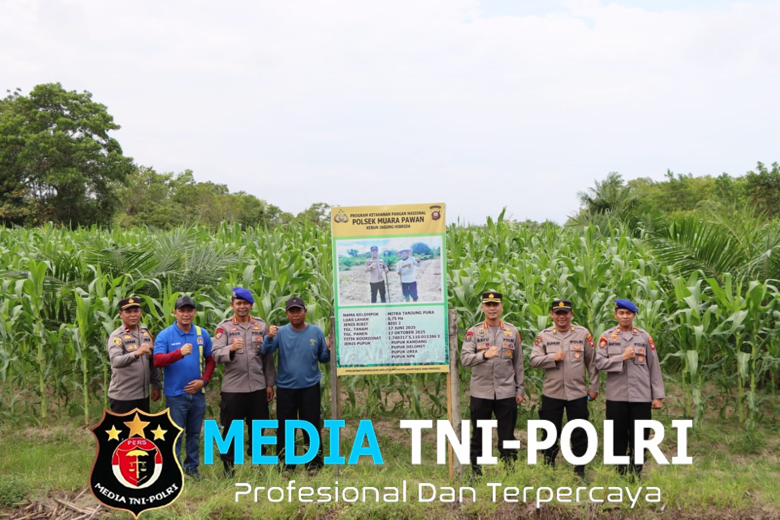 Kunjungi Ketapang, Tim Asistensi Ketahanan Pangan Polda Kalbar Tinjau Progres Penanaman Jagung di Kecamatan Benua Kayong Dan Kecamatan Muara Pawan
