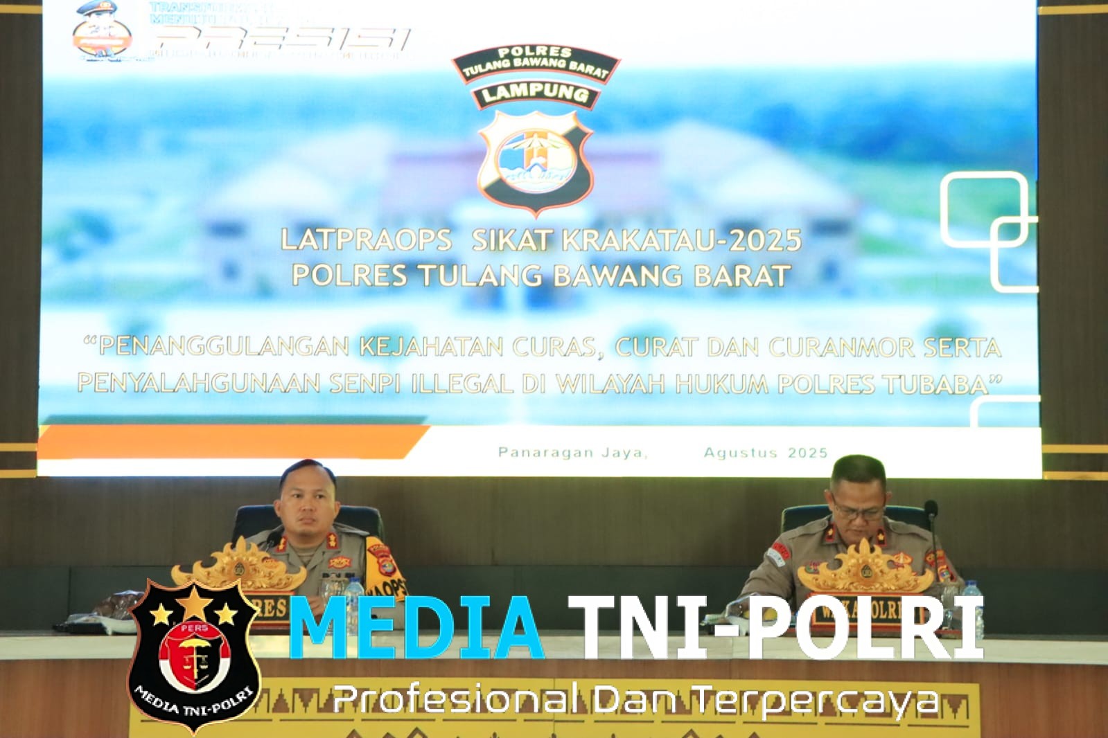 Kapolres Tulang Bawang Barat Pimpin Lat Pra Ops Sikat Krakatau 2025