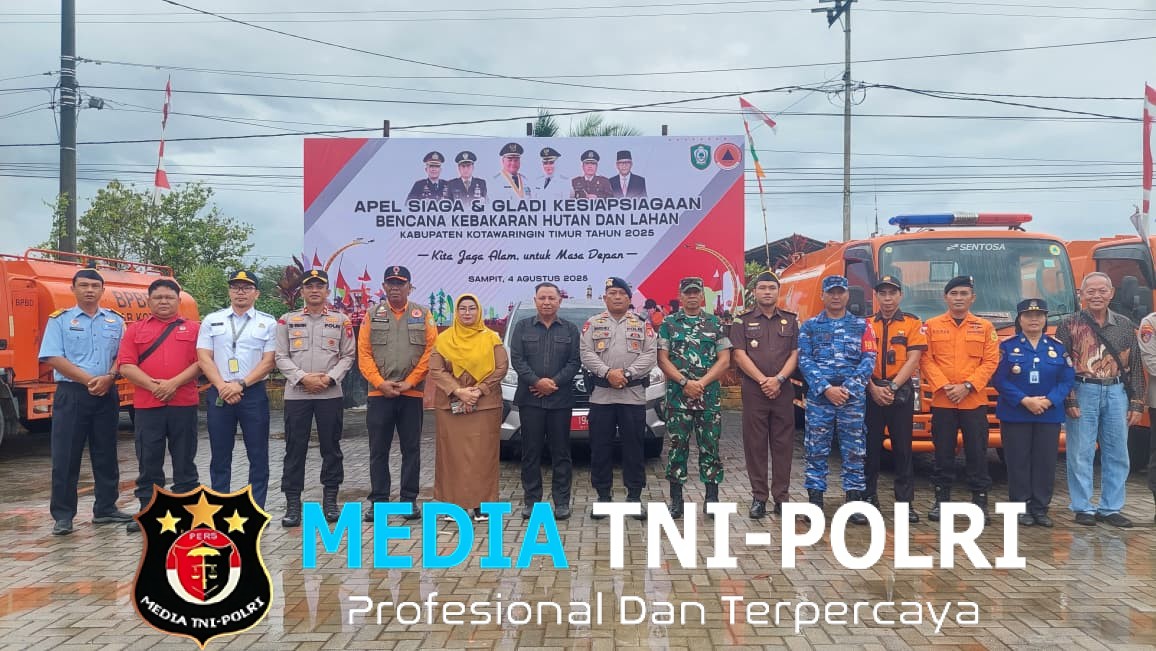 Komandan Kodim 1015/Sampit Ikuti Apel Siaga Dan Gladi Kesiapsiagaan Bencana Karhutla