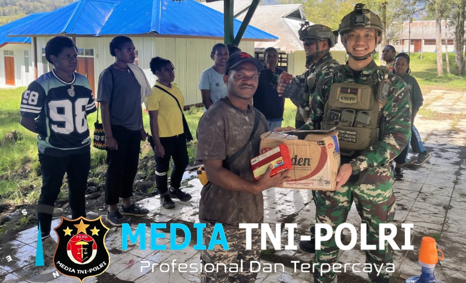 Satgas Yonif 700/WYC Latih Siswa SMA Negeri 1 Ilaga, Semangat Baris-Berbaris Berkobar di Tanah Puncak