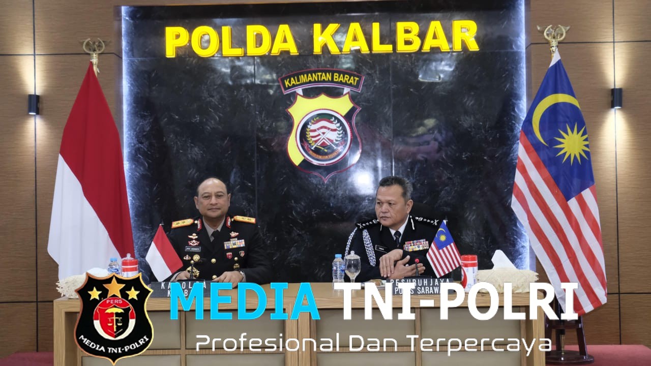 Perkuat Kerjasama Lintas Batas Negara, Polda Kalbar Gelar Rapat Koordinasi Dengan PDRM Kontinjen Serawak