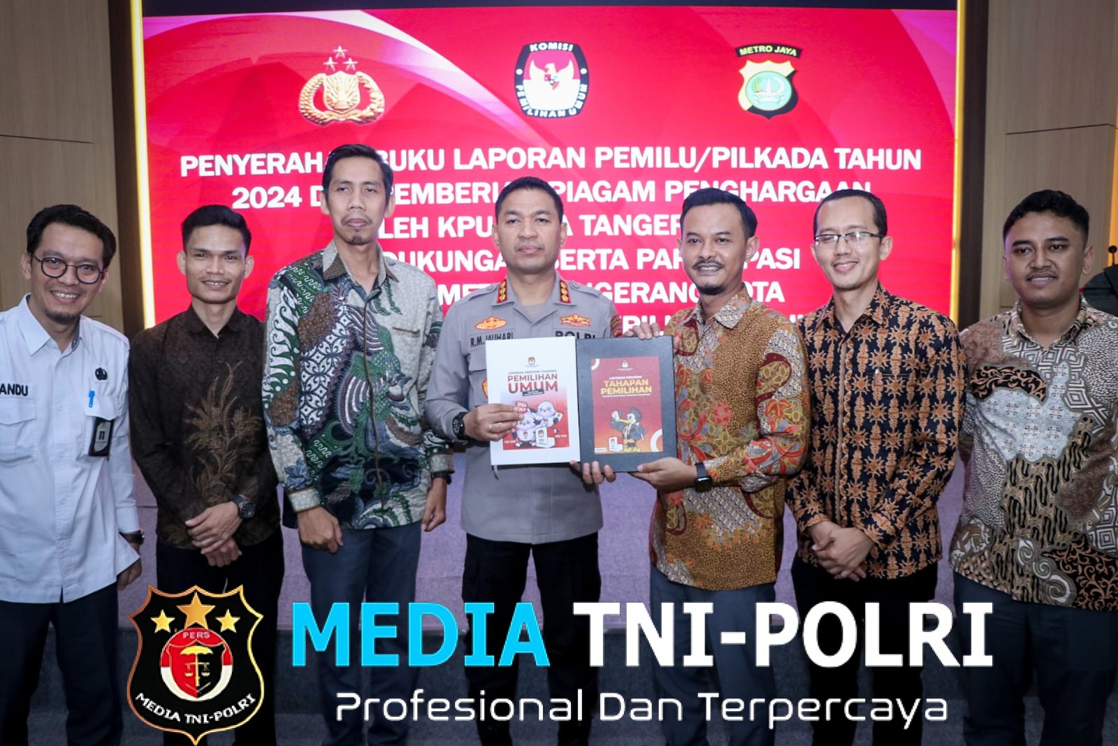 Apresiasi KPU, Kapolres Tangerang Kota Terima Piagam Penghargaan Dukungan Pilkada 2024