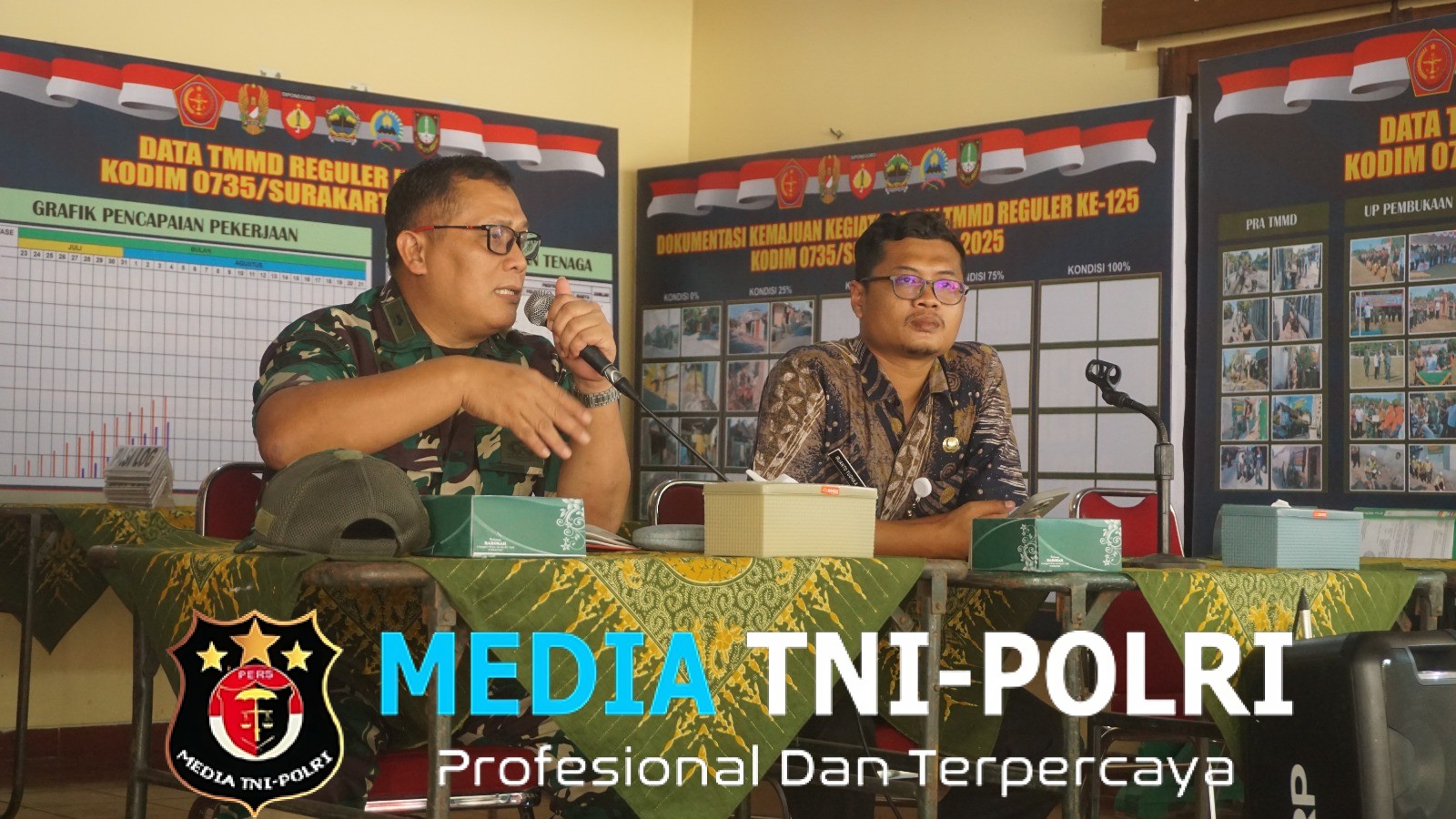 Wadansatgas Pimpin Rapat Evaluasi Pelaksanaan TMMD Reguler Ke-125 Kodim 0735/Surakarta