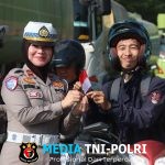 Polres Lampung Tengah Tebarkan Semangat Nasionalisme Jelang Hari Kemerdekaan ke-80