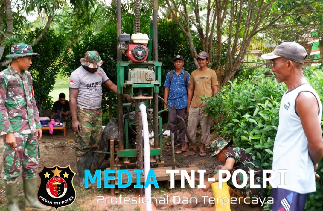 Air Bersih Mengalir, Harapan Baru Masyarakat Kamno Sari Bersemi Lewat TMMD