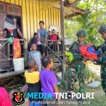Perkokoh Tali Asih Satgas Pamtas Kewilayahan RI-PNG Yonif 521/DY Pembinaan Teritorial di Distrik Benawa