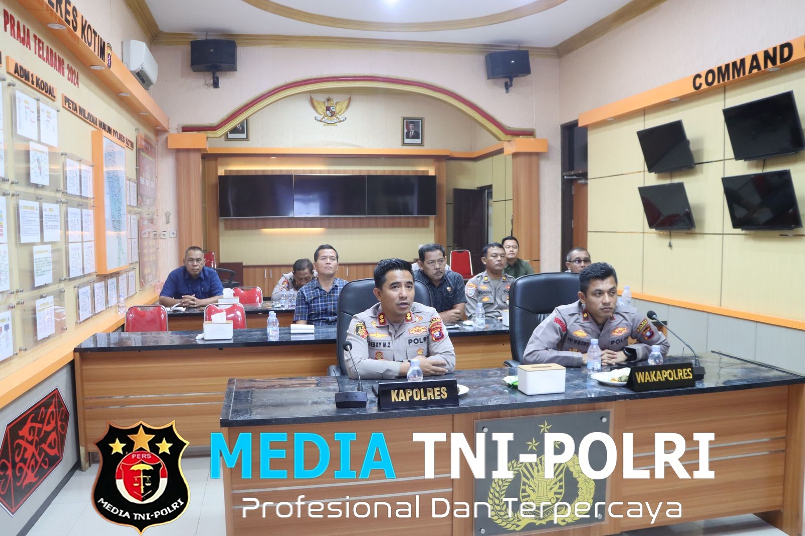 Polres Kotim Ikuti Vicon Gerakan Pangan Murah Polri