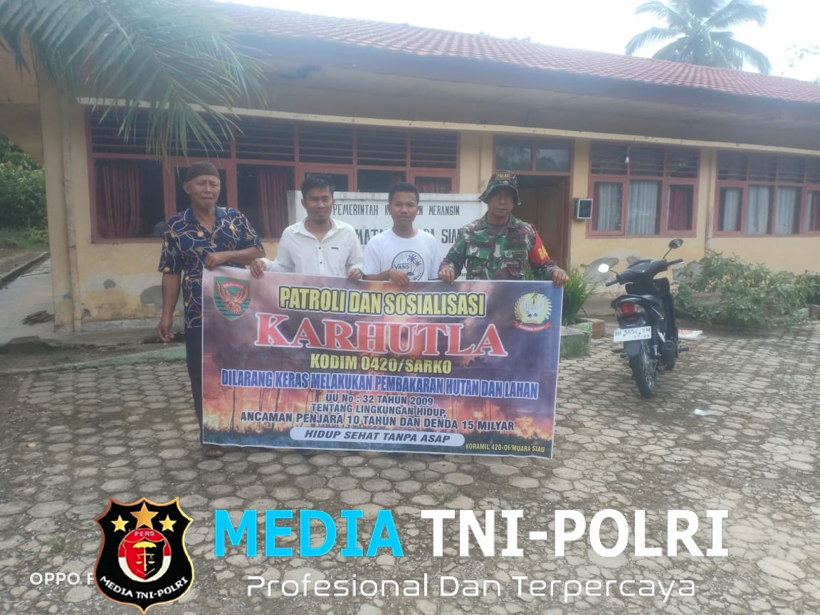 Peltu Zulhendri Laksanakan Patroli dan Sosialisasi Pencegahan Karhutla di Desa Sekancing Ulu