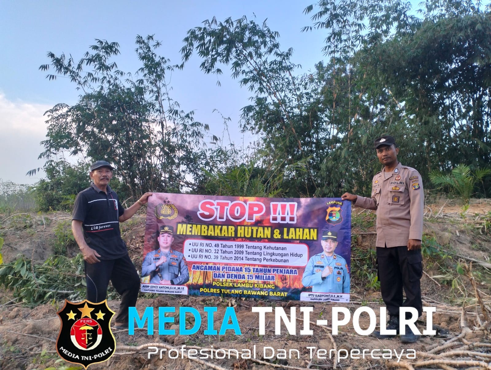 Cegah Karhutla Polsek Lambu Kibang Lakukan Sosialisasi pada Warga