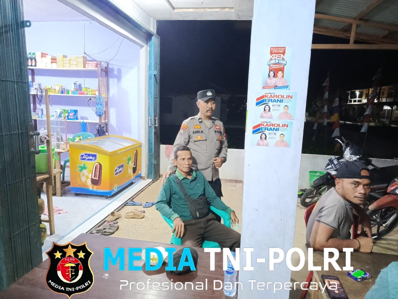 Polsek Air Besar Rutin Patroli Malam, Imbau Warga Tetap Waspada