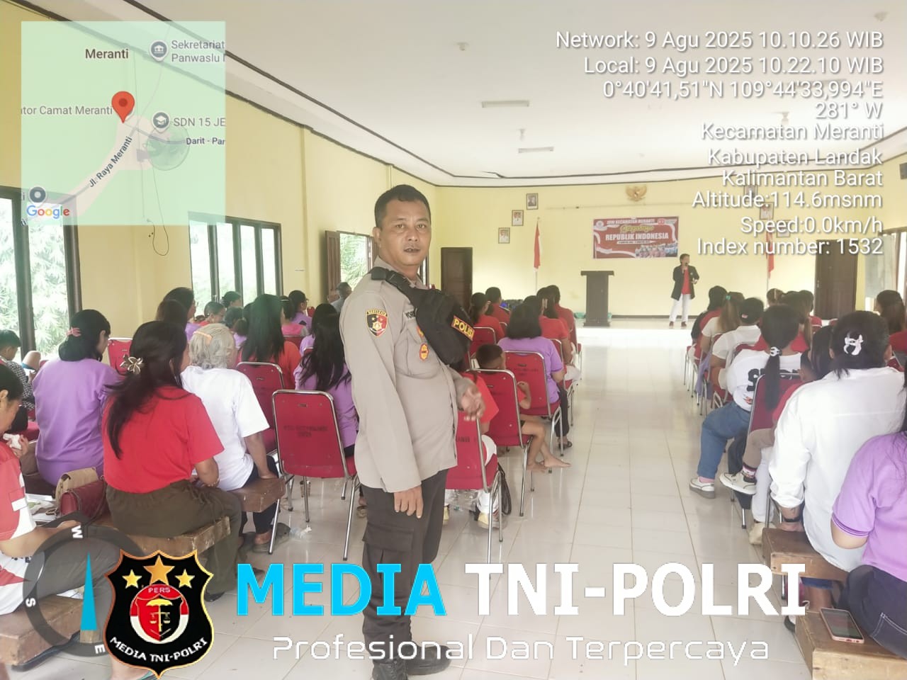 Personil Polsek Meranti Patroli Siang, Sekaligus Amankan Kegiatan Jaringan Doa Wanita