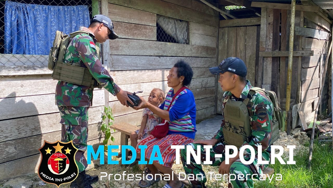 Satgas Yonif 131/Brajasakti Pos Kalibom Gelar Pelayanan Kesehatan Gratis untuk Warga Perbatasan Papua