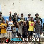 Menyongsong HUT Kemerdekaan RI ke 80, Satgas Yonif 131/Brajasakti Hadirkan Keceriaan di Perbatasan Papua