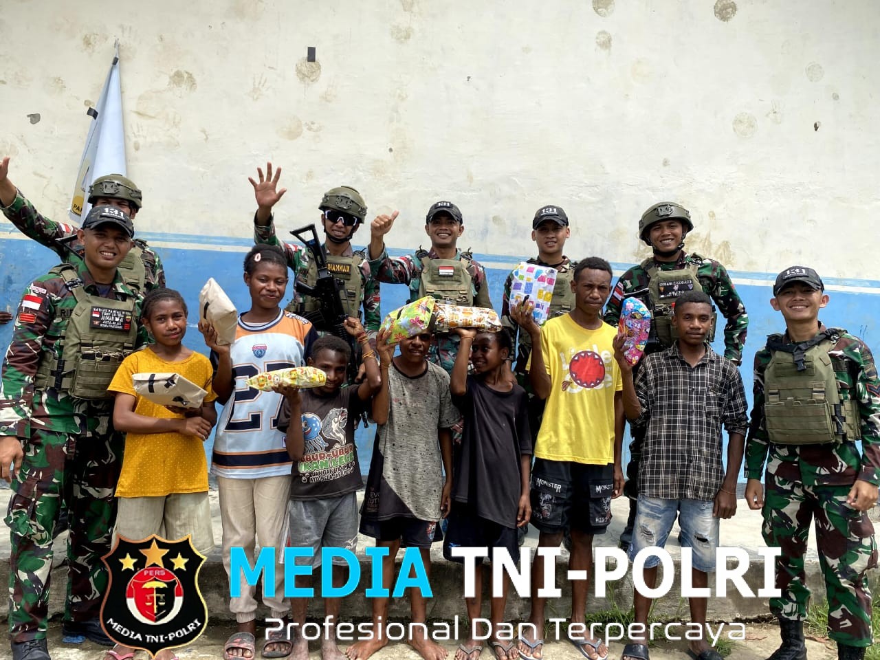 Menyongsong HUT Kemerdekaan RI ke 80, Satgas Yonif 131/Brajasakti Hadirkan Keceriaan di Perbatasan Papua