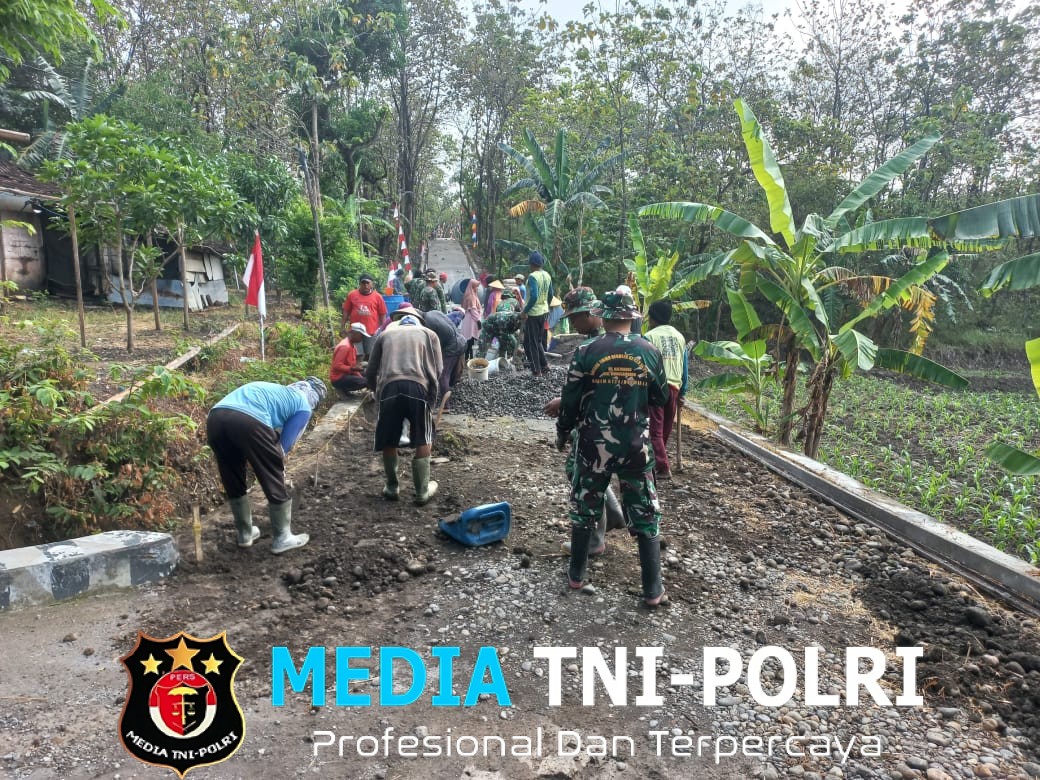 Satgas TMMD Kodim Boyolali Tancap Gas, Pengerjaan Jalan di Sarimulyo Dikebut Tanpa Hari Libur