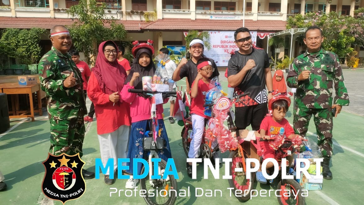 Semarakkan HUT RI Ke-80, Satgas TMMD Reguler Ke-125 Kodim 0735/Surakarta Laksanakan Gerak Jalan Dan Senam Bersama