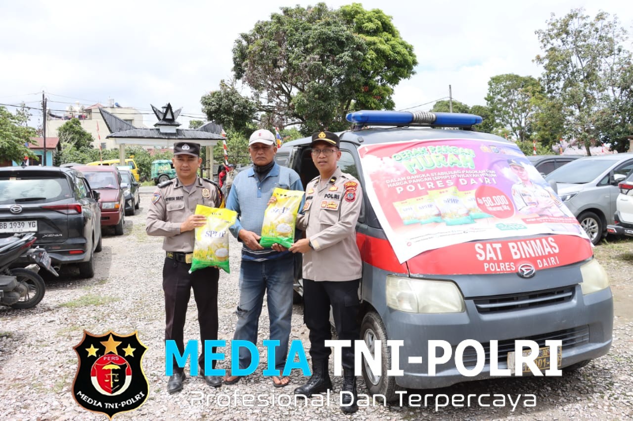 Polres Dairi Gelar Pangan Murah, Salurkan 6 Ton Beras Untuk Masyarakat