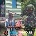 Satgas Pamtas Yonif 763/SBA Pos JOSHIRO Gelar Kegiatan Pembagian Sembako Kepada Masyarakat Kampung