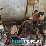 Satgas Yonif 131/Brajasakti Beri Layanan Kesehatan Door to Door di Kampung Sawiyatami